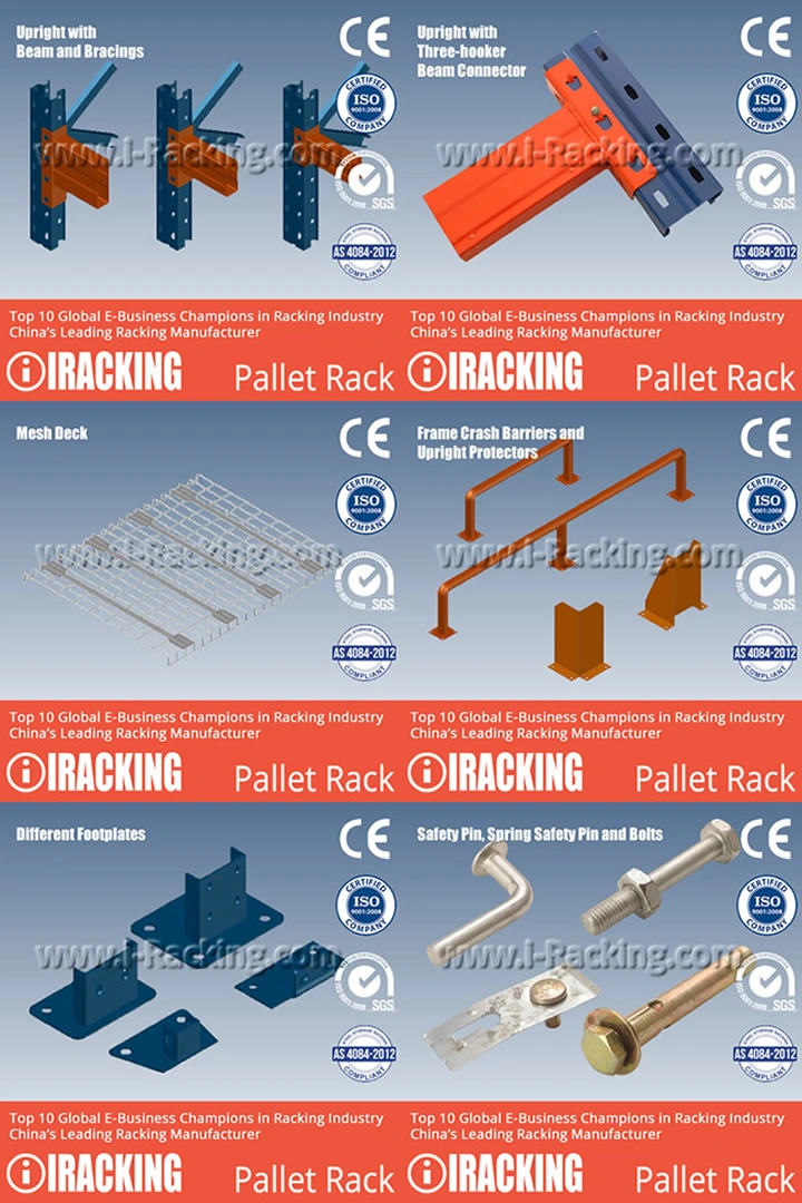 Multi Storage Rack for Plastic Product Teardrop Pallet Storage Racking Warehouse Shelf with Plastic Pallet Wooden Pallet Shelves with Food Chemical Tank.