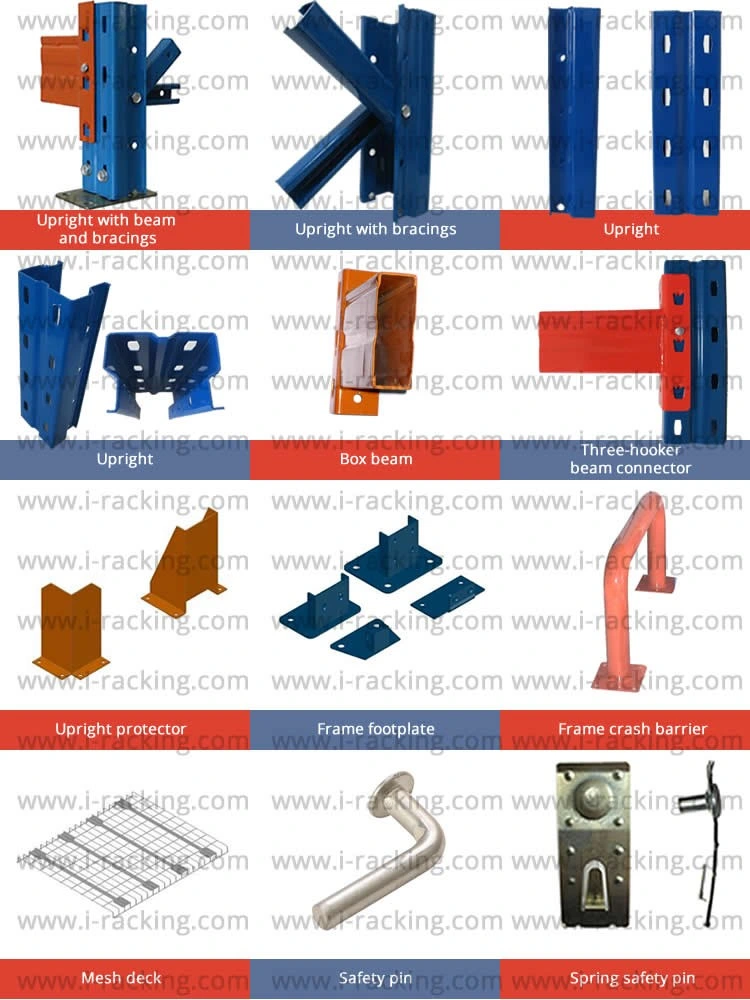 Warehouse Storage Pallet Rack and Shelving Max. 4, 000 Kg/Level