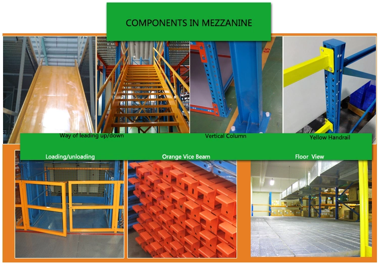 500kg/M2 Heavy Duty Racking Supported Mezzanine with Multiple Tiers Floor