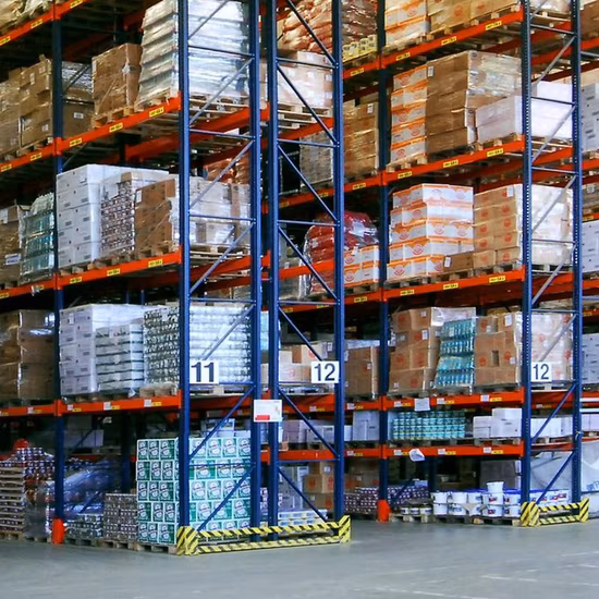 Am häufigsten verwendetes Lagerregal, Lagerregal, Logistik, Mehrfachregal für verschiedene Paletten.
